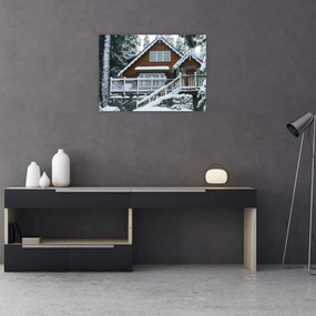 Obraz - Drewniany domek (70x50 cm)