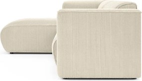 Beżowy sztruksowy narożnik (lewostronny/z szezlongiem) Merid – Ropez