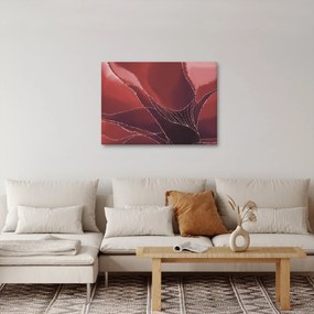 Obraz - Czerwony abstrakcyjny kwiat N⁰2 (70x50 cm)