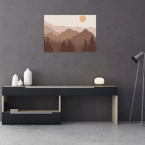 Obraz na szkle - Góry Brunatne N⁰1 (70x50 cm)