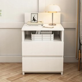 Szafka nocna z 2 szufladami 40 cm – nowoczesny styl loftowy, MDF