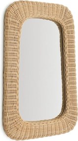 Lustro ścienne z rattanową ramą 38x59 cm Zilna – Kave Home