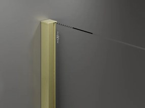 Mexen Velar ścianka prysznicowa rozsuwana Walk-in 80 x 200 cm, szron 8 mm, złota szczotkowana - 871-080-000-33-55