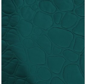 Turkusowa narzuta na łóżko ze wzorem STONE Rozmiar: 170 x 210 cm