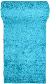 Turkusowy chodnik typu shaggy na metry N6-K20