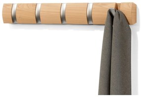 Wieszak ścienny z drewna topolowego Flip – Umbra