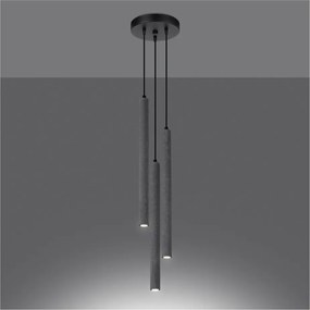 Szara lampa wisząca betonowa ø 19,5 cm Fideus – Sollux