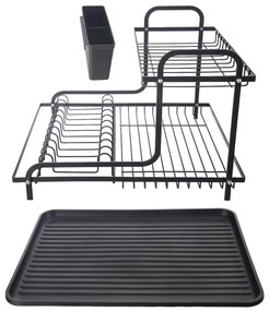 Orion Drutowany ociekacz z tacą Radka, 2 poziomy,42,5 x 32 x 29 cm