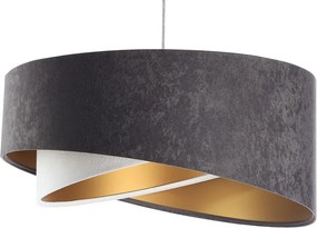 Grafitowo-biała lampa wisząca glamour- EX992 L7-A78