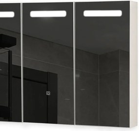 MIADOMODO Szafka z lustrem i oświetleniem LED, 90 x 65 cm