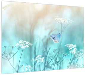 Obraz - Motyl w niebieskim (70x50 cm)