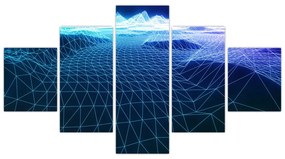 Obraz - Góry w modelu komputerowym (125x70 cm)