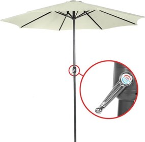 MIADOMODO Parasol z rączką 250 cm, kremowy