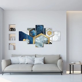 Obraz - Marmurowe sześciokąty (125x70 cm)