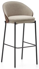 Brązowo-beżowy hoker (wysokość siedziska 77 cm) Eamy – Kave Home