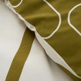 Pościel dwuosobowa w kolorze khaki/beżowa 230x220 cm Linear Curve – Catherine Lansfield