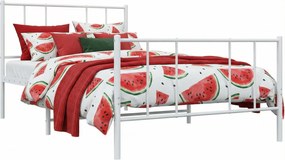 Białe metalowe łóżko pojedyncze 80x200 cm W5-K88