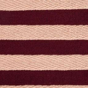 Koc RUDENS w burgundowo- beżowe pasy 130x170cm HOMLA