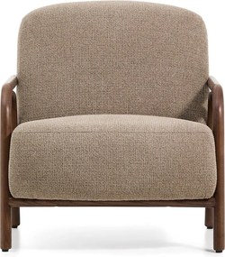 Szarobrązowy fotel z tkaniny szenilowej Sylo – Kave Home