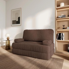 Masseno Sofa piankowa KESTE z funkcją spania, Kanapa z pianki do salonu, Bezmontażowa, Tkanina bucle – Brązowy QUELLE 25