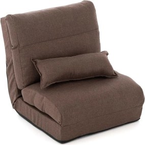 Materac siedziskowy, rozkładany  220 x 60 x 14 cm, brązowy