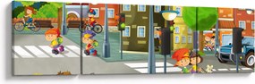 Obraz - Dziecięce miasteczko (170x50 cm)