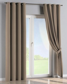 Zasłona na kółkach 1 szt. kolor beżowy tkanina połyskliwa, welwetowa