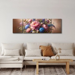 Obraz - Stół pełen kwiatów (170x50 cm)