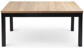 Stół rozkładany Werona 160-240x90 cm - dąb pradawny / czarne nogi