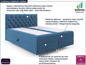Niebieskie łóżko kontynentalne z pojemnikiem 5 rozmiarów M0-Z71