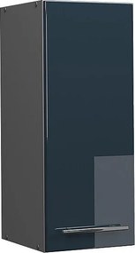 Szafka ścienna ciemnoniebieski wysoki połysk 30x34.1x72 fame-line