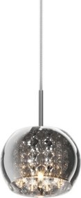 Lampa wisząca z dymionym kloszem i kryształkami Crystal 1A