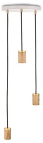 Biało-naturalna lampa wisząca ze ściemniaczem ø 25 cm – tala
