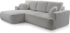 Narożnik VELO wolnostojący układ L strona Lewa z funkcją spania w tkaninie Coral 75