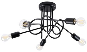 Żyrandol SUPEŁ 5 czarny SOLLUX  LIGHTING