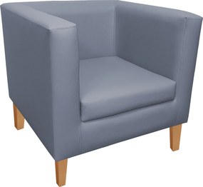 Fotel Monaco tkanina Eko-skóra : Kolor nogi - Drewno, Kolor tkaniny - EKO-SKÓRA - 22D, Wysokość nogi - 20 cm