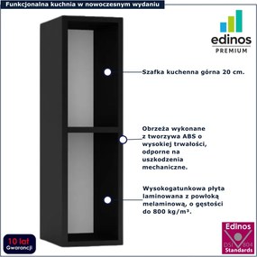 Szafka kuchenna wisząca 20 cm grafit G7-T01