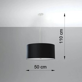 Żyrandol OTTO 50 czarny SOLLUX  LIGHTING
