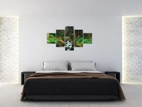 Obraz strumienia w lesie (125x70 cm)