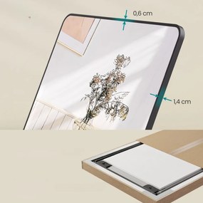 SongmicsHome Lustro prostokątne NOIR, 160x50 cm, czarne