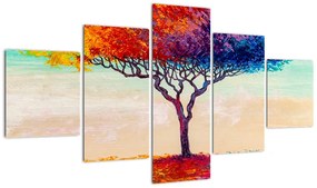 Obraz malowanego drzewa (125x70 cm)