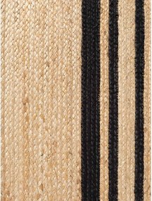 Czarny/w naturalnym kolorze dywan z juty dwustronny/tkany ręcznie 120x170 cm Jutta – Hanse Home