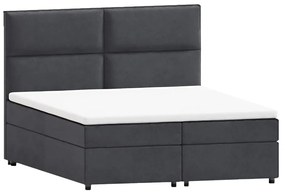 Szare łóżko boxspring ze schowkiem 140x200 cm Rico – Ropez