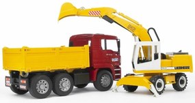 Ciężarówka Bruder MAN TGA z koparką Liebherr,1:16, 73 x 18,5 x 23 cm