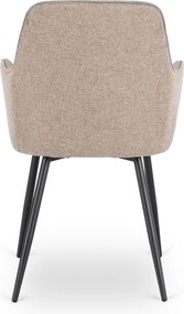 Krzesło Tapicerowane do Jadalni BRESSO 2 Beżowe Nowoczesne Loft