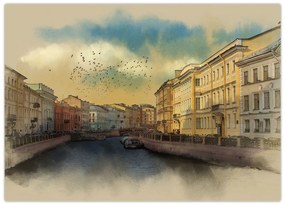 Obraz na szkle - Rzeka Mojka, Sankt Petersburg, Rosja (70x50 cm)