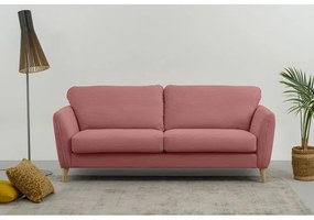 Różowa sztruksowa sofa 206 cm Paris – Scandic