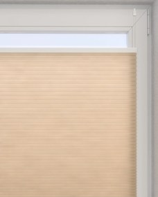 Plisa okienna na wymiar Honeycomb kolor beżowy tkanina półprzezroczysta