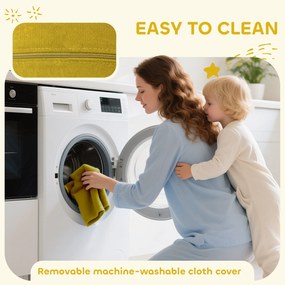 AIYAPLAY Zestaw 7 miękkich klocków piankowych dla maluchów — sztruksowy, odpinany pokrowiec, różne kształty, kolorowy