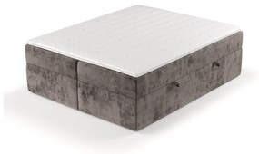 Brązowe łóżko boxspring ze schowkiem 140x200 cm Yoko – Maison de Rêve